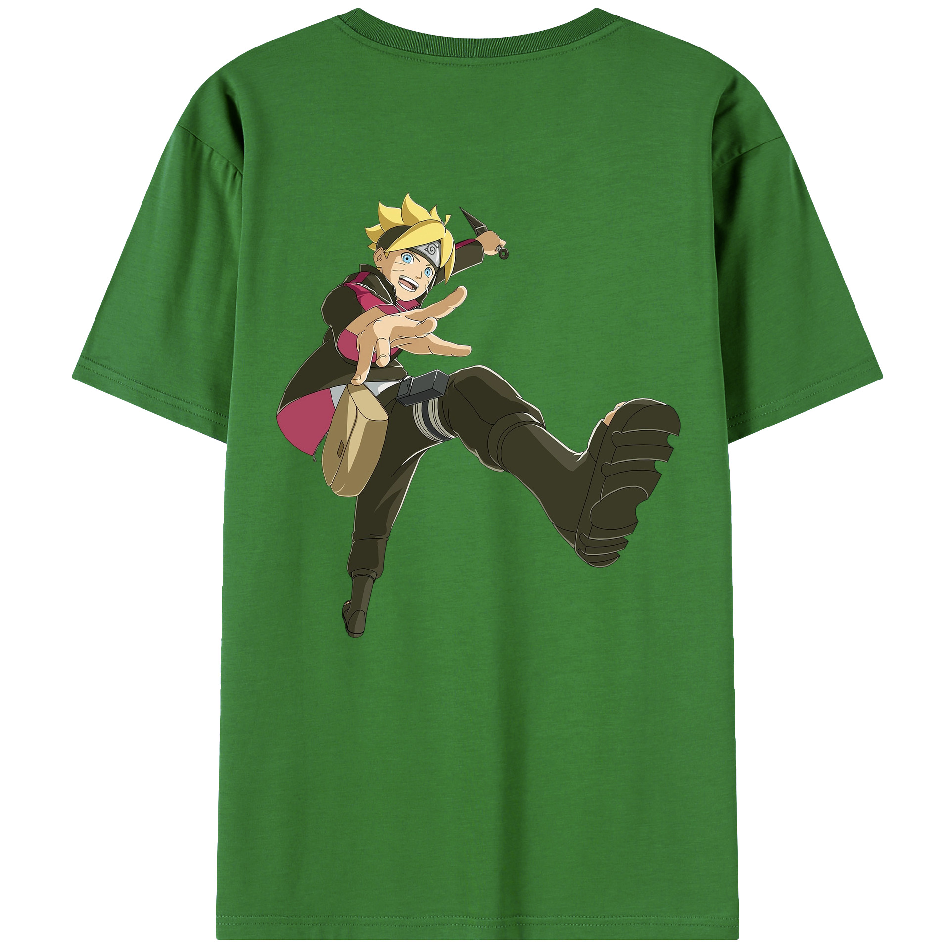 （画像用） NARUTO -ナルト- うずまき ボルト Uzumaki Boruto レディース半袖Tシャツ(バックプリント)
